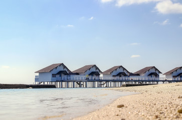 Beach bungalows, Maldives