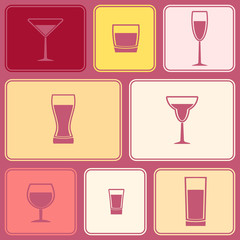 seamless background with drink glass for your design