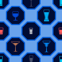 seamless background with drink glass for your design