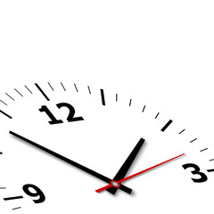 wall clock on a white background