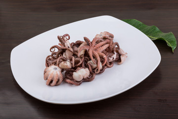 Boiled octopus