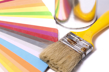 Fototapeta premium Brush Over Color Swatches