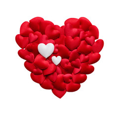 Obraz na płótnie Canvas Valentines day red heart isolated over white