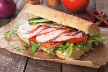 Smoked ham sandwich