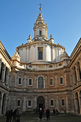 Fototapeta na wymiar Roma, la chiesa di Sant'Ivo alla Sapienza