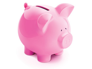 Pig bank, isolated. Vector illustration