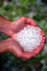 balls of hail