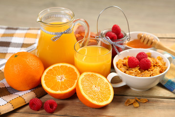 fruits and juice