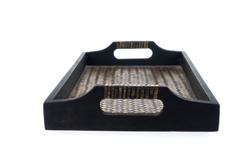 Container, tray, square shape made of wood often using in thaila