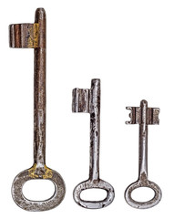 Antique iron door keys