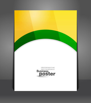 Stylish presentation of business poster. Design layout template