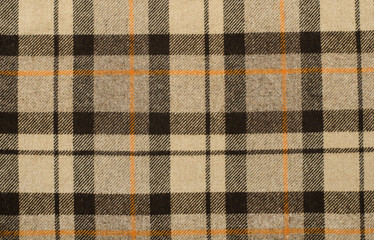 Tartan pattern. Brown and orange plaid print as background. - 77409001