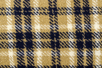 Scottish tartan pattern.Brown and blue plaid print as background