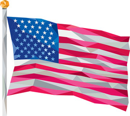 Obraz premium USA Flag Stars and Stripes Low Polygon