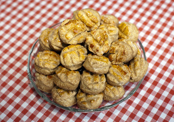 Scones. Freshly baked traditional hungarian cheese cake pogacsa