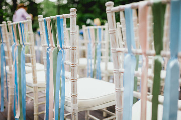 chairs from wedding ceremony