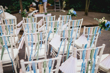 chairs from wedding ceremony