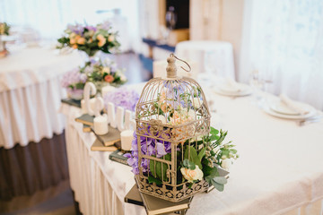 table decorated for a wedding