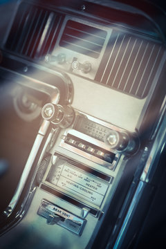 Vintage car dashboard