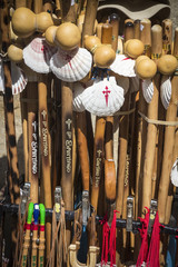 way of Saint James - gourds, shells and walking sticks