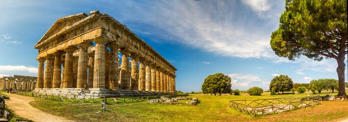 Panorama - Temple Of Paestum - Italy