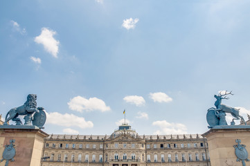 New Palace at Schlossplatz in Stuttgart, Germany