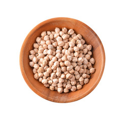chickpeas isolated on white background