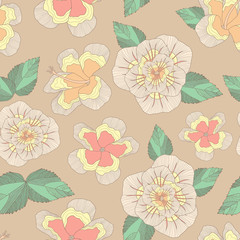 lovely flowers seamless background