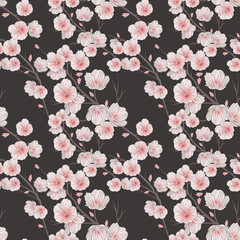 Fototapety  cherry blossom seamless pattern
