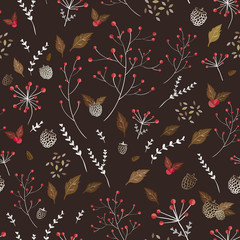 seamless pattern with autumn elements