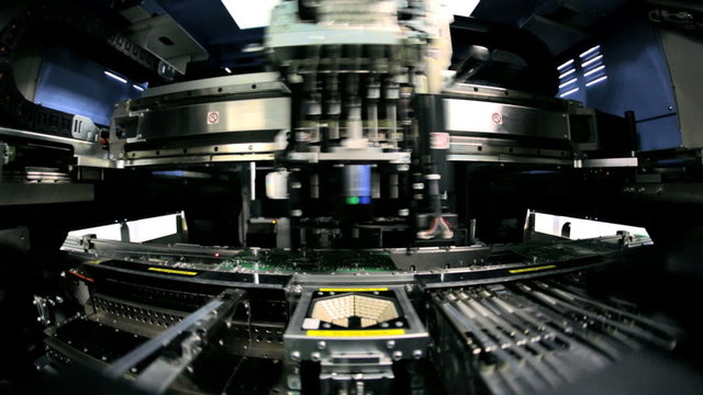 Automated machine manufacturing PCBs, Mainland China