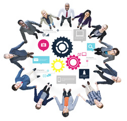 Team Teamwork Cog Functionality Technology Business Concept