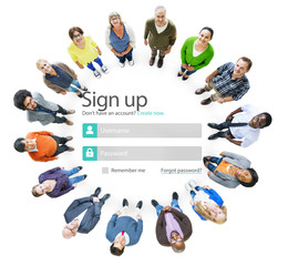 Sign Up Register Online Internet Web Concept