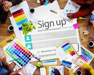 Sign Up Register Online Internet Web Concept