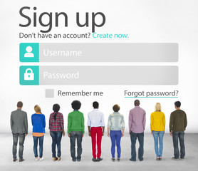 Sign Up Register Online Internet Web Concept