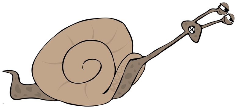 Snail Straining To Go Faster