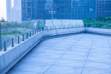 square among the modern buildings