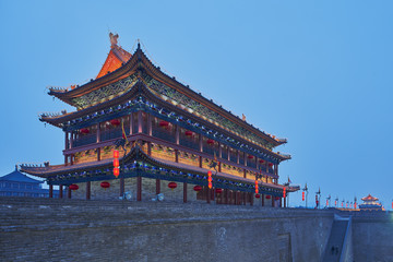 the ancient city wall of xi'an