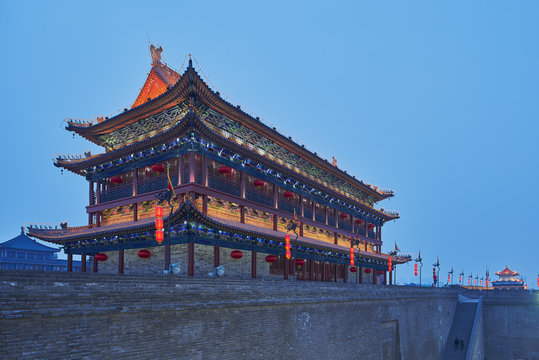 the ancient city wall of xi'an