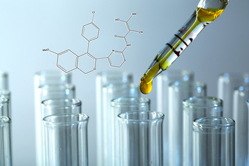 Test tubes close-up