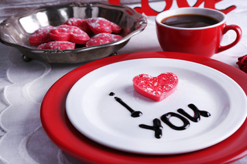 Cookie in form of heart