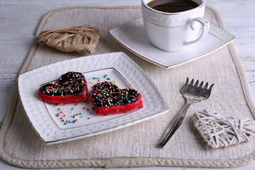 Cookies in form of heart