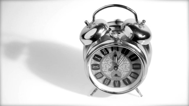 Beautiful old silver clock