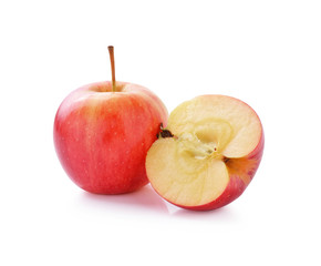 red apple  on white background