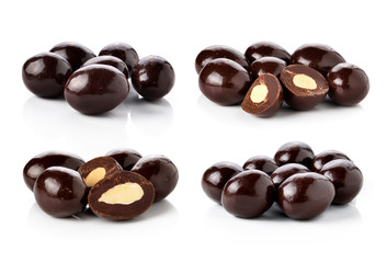 chocolate balls isolated on a white background