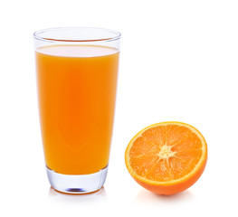 Orange juice. Isolated on white background