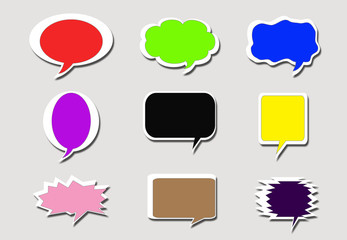 Paper speech bubbles background