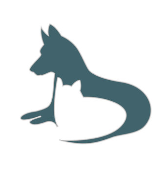 Cat and Dog logo vector