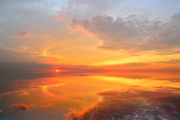Beautiful Sunset with reflection