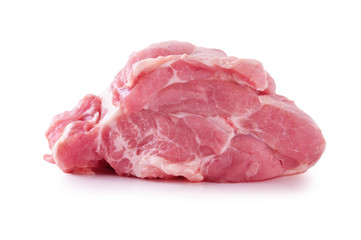 Pork  on a white background